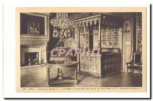 Pau Ansichtskarte AK chateau Henri IV chambre a coucher des rois de Navarre Chambre Henri IV