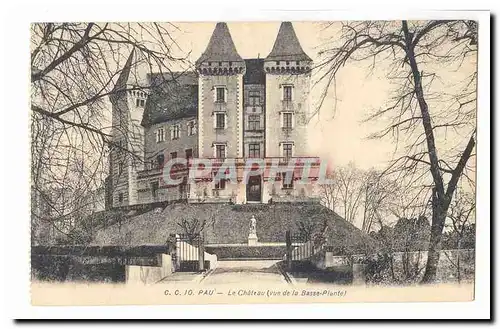 Pau Cartes postales Le chateau (vue de la Basse Plante)