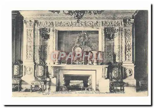 Pau Cartes postales Le chateau le grand salon de reception Pendule Louis XIV