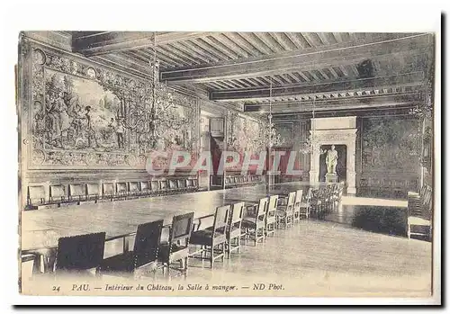 Pau Cartes postales Interieur du chateau La salle a manger