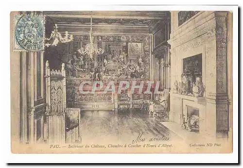 Pau Cartes postales Interieur du chateau chmabre a coucher d&#39henri d&#39albret