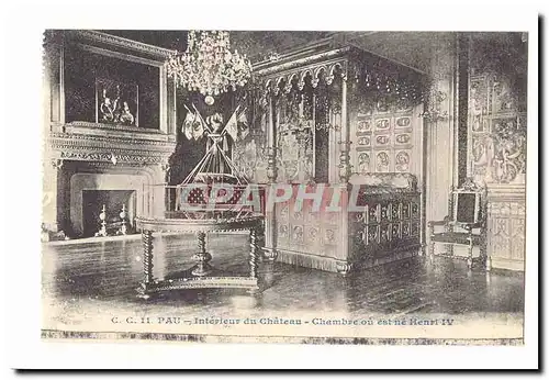 Pau Ansichtskarte AK interieur du chateau Chambre ou ets ne Henri IV