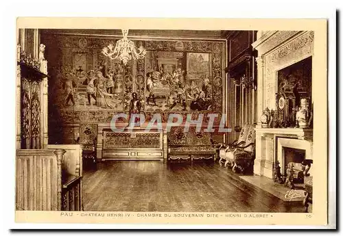 Pau Cartes postales Chateau Henri IV Chambre du souverain dite Henri d&#39Albret