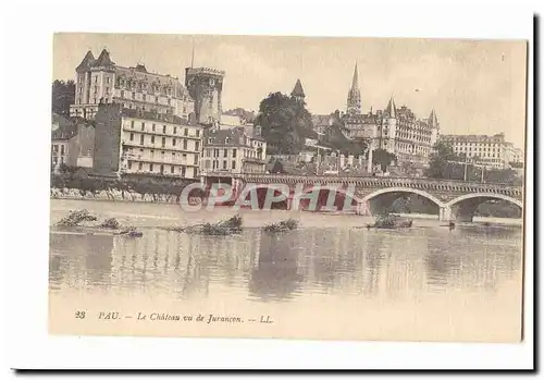 Pau Cartes postales Le chateau vu de Jurancon