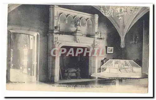 Pau Cartes postales Chateau La salle des gardes