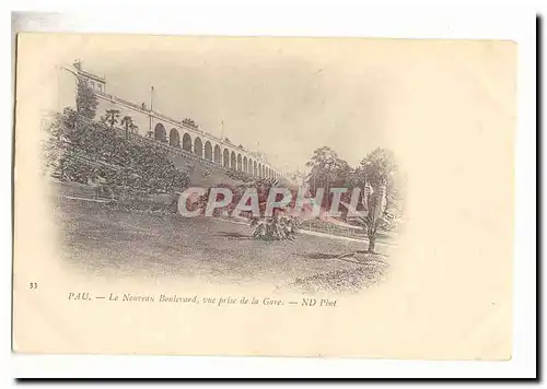 Pau Cartes postales Le nouveau boulevard vue prise de la Gare