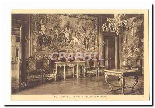 Pau Cartes postales chateau Henri IV Salon d&#39attente