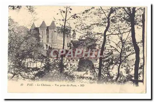 Pau Ansichtskarte AK Le chateau Vue prise du parc