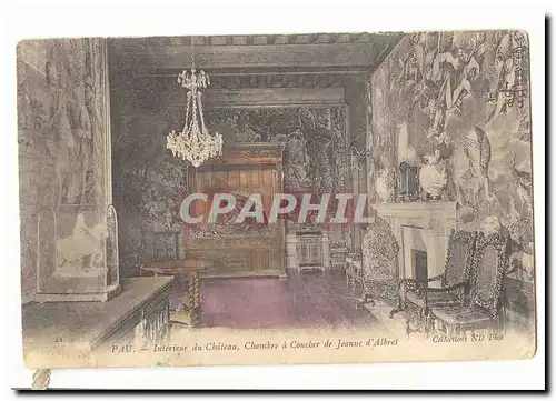 Pau Cartes postales Interieur du chateau Chambre a coucher de Jeanne d&#39Albret