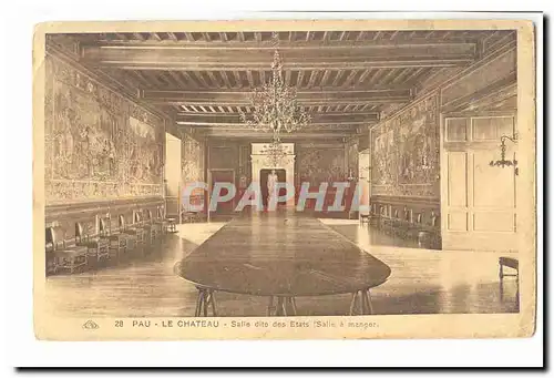 Pau Cartes postales Le chateau Salle dite des Etats (salle a manger)