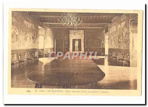 Pau Cartes postales Le chateau SAlle des Etats (salle a manger)