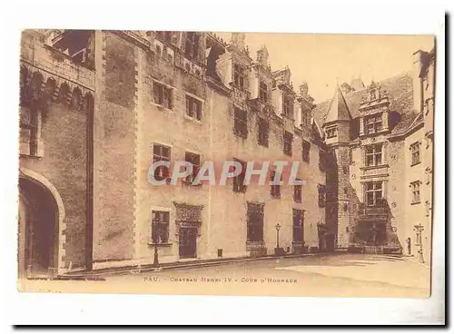 Pau Cartes postales Le chateau Henri IV Cour d&#39honneur