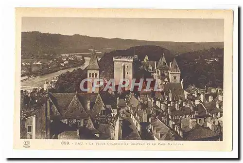 Pau Cartes postales Le vieux quartier du chateau et le aprc national