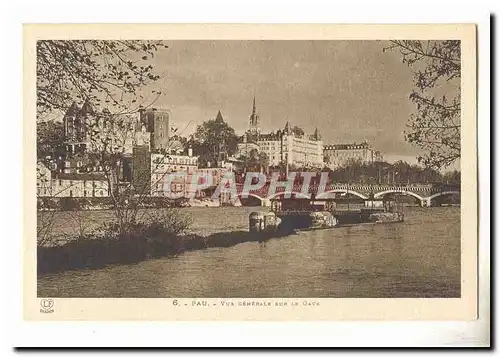 Pau Cartes postales Vue generale avec le Gave