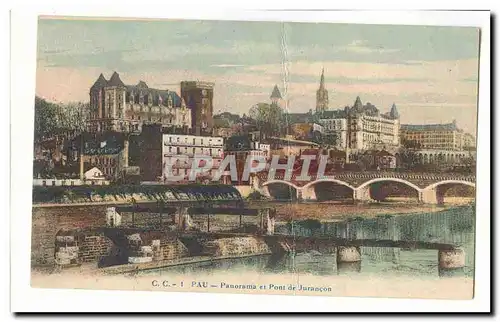 Pau Cartes postales Panorama et pont de jurancon