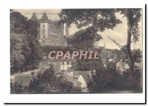 Pau Cartes postales Le chateau vu du parc