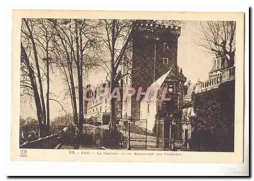 Pau Ansichtskarte AK Le chateau vu du boulevard des Pyrenees