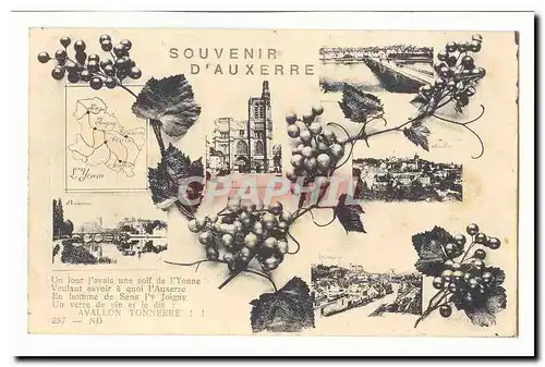 Cartes postales Souvenir d&#39Auxerre