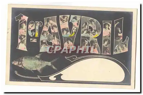 Cartes postales Paques 1er avril poisson