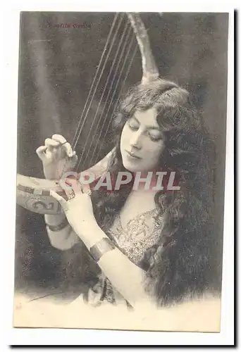 Cartes postales Profils Greca (joeuse de harpe musique)