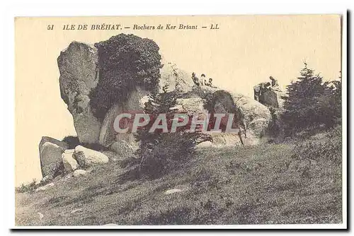 Ile de Brehat Ansichtskarte AK Rochers de Ker Briant