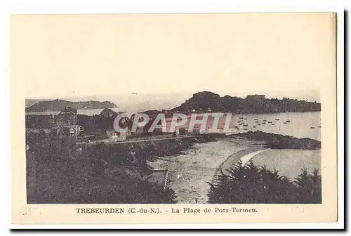 Trebeurden Ansichtskarte AK La plage de Pors Termen