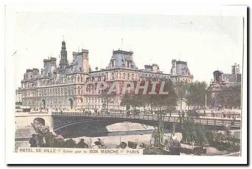 Paris (1er) Ansichtskarte AK hotel de Ville edite par la Bon MArche (marche aux fleurs)