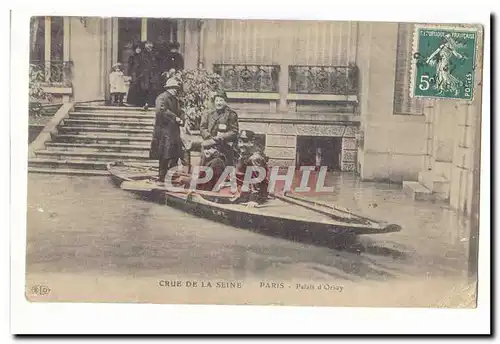 Crue de la Seine Paris (7eme) Cartes postales Palais d'Orsay