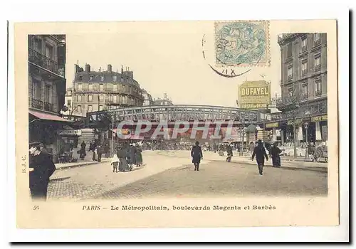 Paris (18eme) Ansichtskarte AK Le Metropolitain boulevard Magenta et Barbes (Metro)