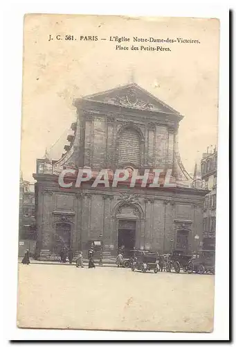 Paris Ansichtskarte AK L&#39eglise Notre DAme des Victoires Place des Petits PEres