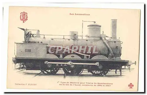 Les locomotives Cartes postales 1er type de machine pour trains de marchandises 1860 a 1867 (train) TOP