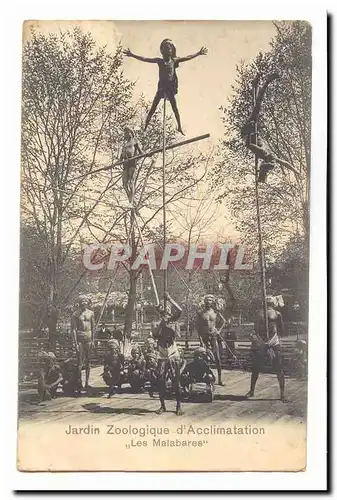 Jardin zoologique d�acclimatation Cartes postales Les Malabares (Inde india indiens zoo spectacle)
