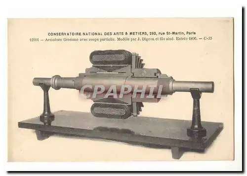 Conservatoire National des Arts et Metiers 292 rue St Martin Paris Cartes postales Armature avec coupe partielle