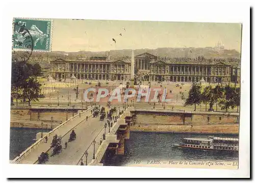 Paris (8eme) Ansichtskarte AK PLAce de la Concorde et la Seine