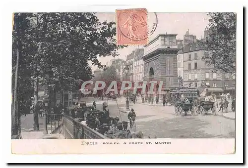 Paris (10eme) Ansichtskarte AK Boulevard et Porte St Martin