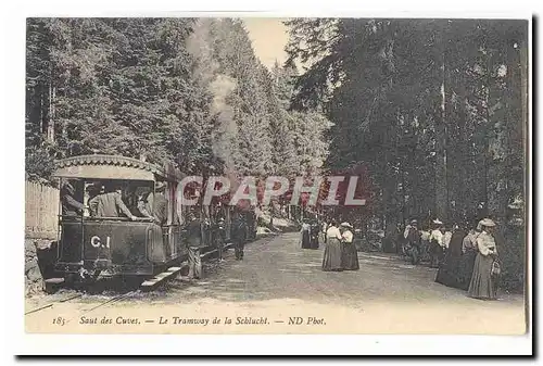 Ansichtskarte AK Saut des Cuves Le tramway de la Schlucht TOP