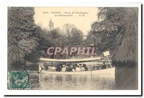 Paris (16eme) Cartes postales Bois de Boulogne La passerelle (barque)