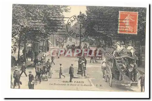 Paris (10eme) Cartes postales Les boulevards St DEnis et St Martin TOP