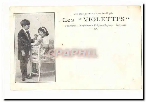 Ansichtskarte AK Les plus petits artistes du monde Les Violetti&#39s Duettistes musiciens Peintres danseurs (nain