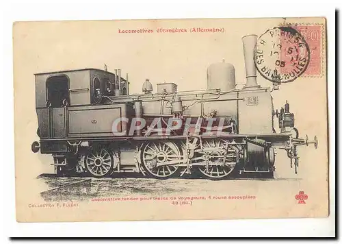 Locomotive TEnder pour trains de voyageurs 4 roues accouplees Coll F Fleury TOP (train)