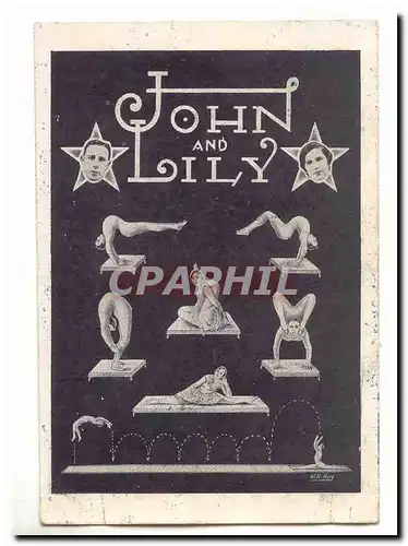Cartes postales Artistes John and Lilly (gymnastique contorsioniste)
