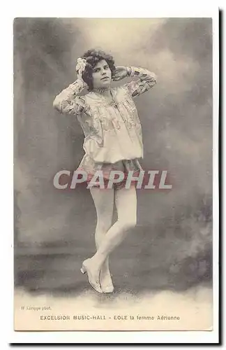 Ansichtskarte AK Artiste Excelsior Music Hall Eole la femme aerinne (gymnastique contorsioniste)