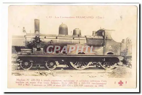 Les locomotives francaises MAchien n�220 304 construite en 1891 TOP