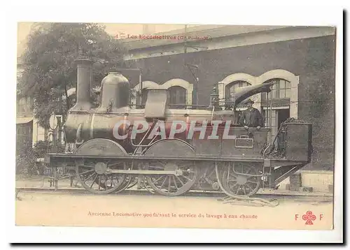 Les locomotives Cie de l&#39ouest Cartes postales Machine dite bicyclette n�146 service de banlieue TOP (train)