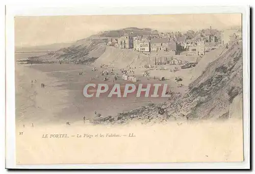 Le Portel Cartes postales La plage et les falaises