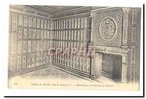 Chateau de Blois aile de Francois 1er Ansichtskarte AK Bibliotheque de Catherine de Medicis (library)