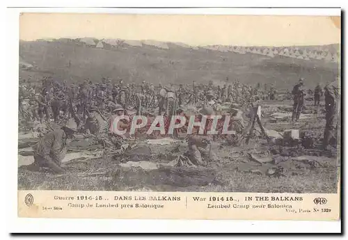 guerre 1914-1915 Dans les Balkans Cartes postales Camp de Lembed pres de Salonique (Grece)