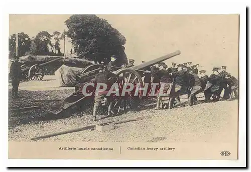 Cartes postales Miliaria artillerie lourde canadienne (Canada tank canon canons)