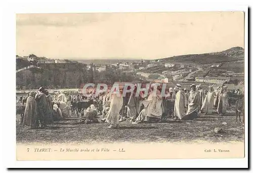 Algerie Tiaret Cartes postales Le marche arabe de la ville (ane donkey)