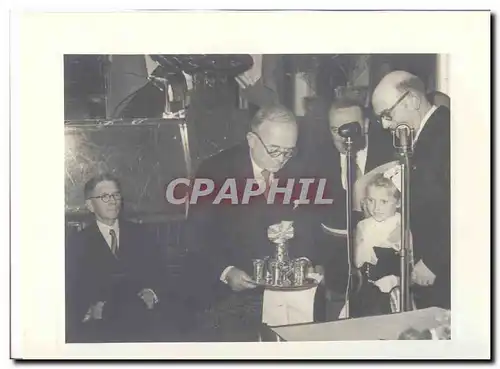 PHOTO Voyage officiel de Mr le President de la Republique en Savoie Mai 1947 Auriol a Annemasse